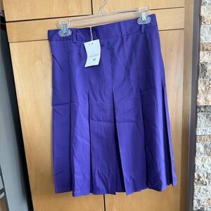 Purple Pleated Skirt-NEW